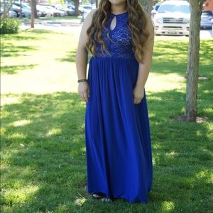 Royal blue prom dress